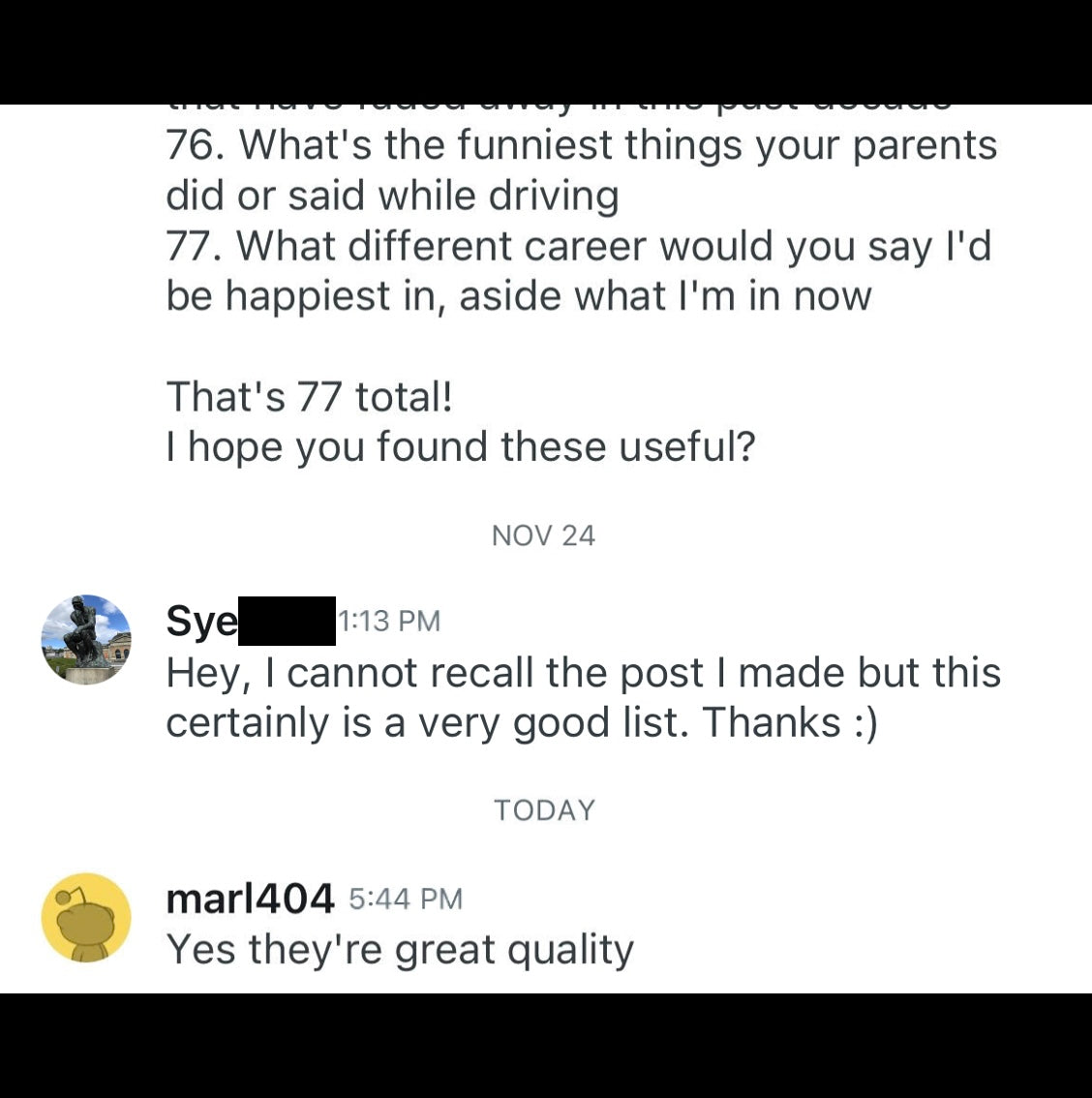 Questions She'll Love